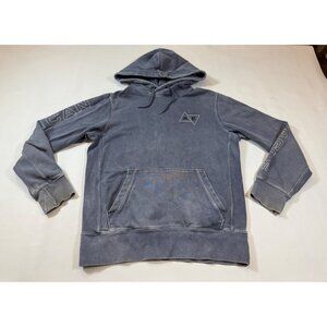 American Eagle Mens Washed Blue Hoodie Sweatshirt Pullover Size S (bin ii)